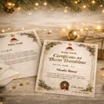 Risposta personalizzata di Babbo Natale con certificato del buon bambino in formato PDF
